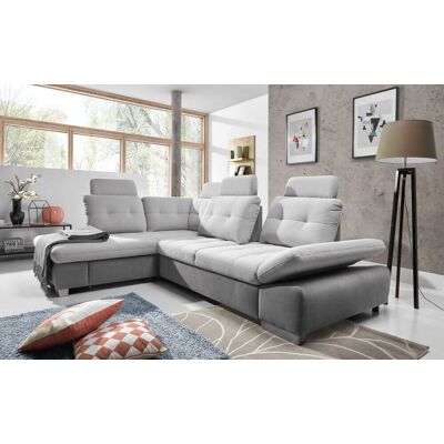 Fun Moebel Ecksofa Schlafsofa REMON XL Grau/ Hellgrau Ottomane Links Fun Moebel Ecksofa Schlafsofa REMON XL Grau/ Hellgrau Ottomane Links