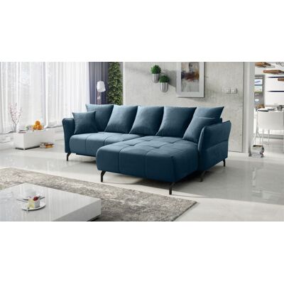 Fun Möbel Ecksofa Schlafsofa Sofa SADIE Stoff Element Dunkelblau Ottomane Rechts Fun Möbel Ecksofa Schlafsofa Sofa SADIE Stoff Element Dunkelblau Ottomane Rechts