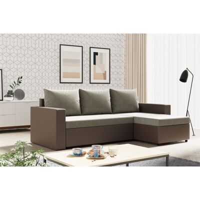 Fun Moebel Ecksofa Sofa MERLE mit Schlaffunktion in div. Farbvarianten Ottomane Rechts Fun Moebel Ecksofa Sofa MERLE mit Schlaffunktion in div. Farbvarianten Ottomane Rechts