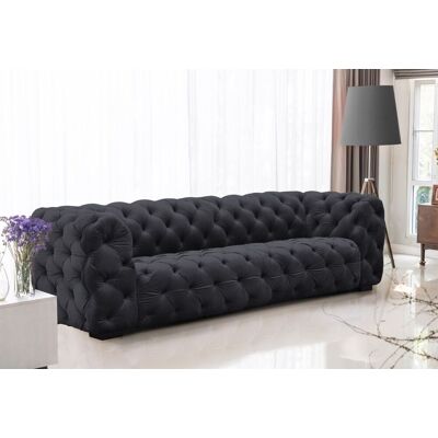 Fun Moebel Sofa Designersofa NATALIE 4-Sitzer in Stoff Riviera Anthrazit Fun Moebel Sofa Designersofa NATALIE 4-Sitzer in Stoff Riviera Anthrazit
