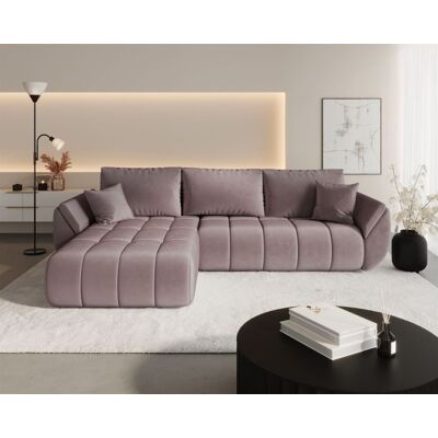 Fun Möbel Ecksofa Schlafsofa MISATO Stoff Monolith Flieder Ottomane Links Fun Möbel Ecksofa Schlafsofa MISATO Stoff Monolith Flieder Ottomane Links