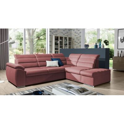 Fun Möbel Ecksofa Schlafsofa Sofa PASCARA in Stoff Esito Altrosa Ottomane Rechts Fun Möbel Ecksofa Schlafsofa Sofa PASCARA in Stoff Esito Altrosa Ottomane Rechts