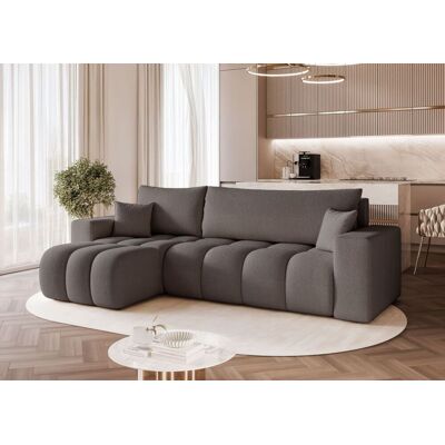 Fun Möbel Ecksofa Schlafsofa Sofa ANABEL in Stoff Centaur Dunkelgrau Ottomane Links Fun Möbel Ecksofa Schlafsofa Sofa ANABEL in Stoff Centaur Dunkelgrau Ottomane Links