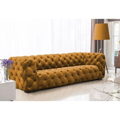 Fun Moebel Sofa Designersofa NATALIE 4-Sitzer in Stoff Riviera Goldgelb Fun Moebel Sofa Designersofa NATALIE 4-Sitzer in Stoff Riviera Goldgelb