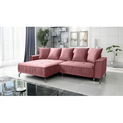 Fun Möbel Ecksofa Schlafsofa Sofa FLORENCE Stoff Element Altrosa Ottomane Links Fun Möbel Ecksofa Schlafsofa Sofa FLORENCE Stoff Element Altrosa Ottomane Links