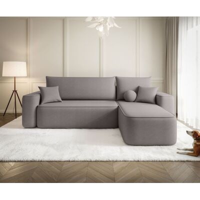 Fun Möbel Ecksofa Schlafsofa Sofa AGEPO Stoff Curio Grau Ottomane Rechts Fun Möbel Ecksofa Schlafsofa Sofa AGEPO Stoff Curio Grau Ottomane Rechts