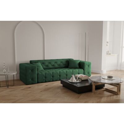 Fun Moebel - CHANTAL 3-Sitzer - Opera Velvet - Grün - Sofa Fun Moebel - CHANTAL 3-Sitzer - Opera Velvet - Grün - Sofa
