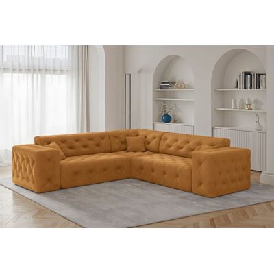 Fun Moebel Ecksofa Designersofa CHANTAL in Stoff Moly Orange Seite Universal Fun Moebel Ecksofa Designersofa CHANTAL in Stoff Moly Orange Seite Universal