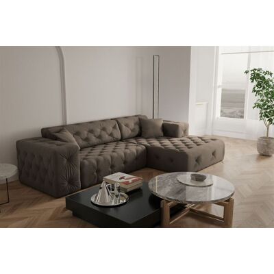 Fun Moebel - CHANTAL - Opera Velvet - Braun - Sofa Fun Moebel - CHANTAL - Opera Velvet - Braun - Sofa