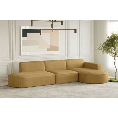 Fun Moebel Ecksofa Designersofa PALMA in Stoff Scala Senfgelb Ottomane Rechts Fun Moebel Ecksofa Designersofa PALMA in Stoff Scala Senfgelb Ottomane Rechts