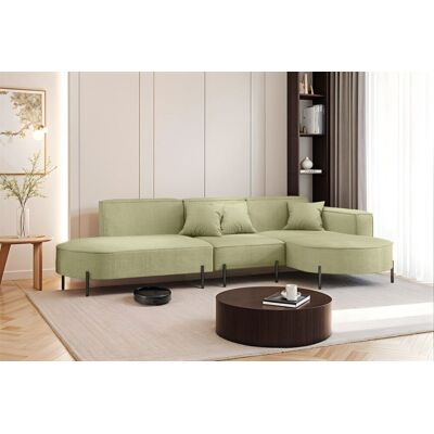 Fun Moebel Ecksofa Designersofa VALENCIA in Stoff Scala Kiwi Ottomane Rechts Fun Moebel Ecksofa Designersofa VALENCIA in Stoff Scala Kiwi Ottomane Rechts