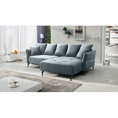 Fun Möbel Ecksofa Schlafsofa Sofa SADIE Stoff Element Grau Ottomane Rechts Fun Möbel Ecksofa Schlafsofa Sofa SADIE Stoff Element Grau Ottomane Rechts