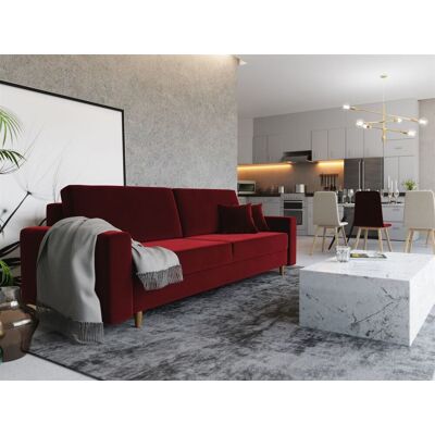 Fun Moebel Sofa 3-Sitzer BELLA mit Schlaffunktion Rot Fun Moebel Sofa 3-Sitzer BELLA mit Schlaffunktion Rot