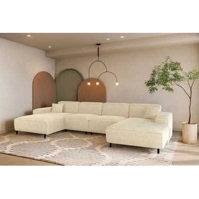 Fun Möbel Wohnlandschaft Sofa U-Form GLORIA in Stoff Scala Creme Fun Möbel Wohnlandschaft Sofa U-Form GLORIA in Stoff Scala Creme