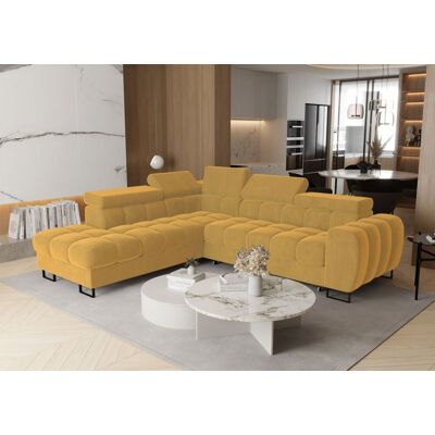 Fun Moebel Ecksofa Schlafsofa BASTIEN MAX in Stoff Terra Honiggelb Ottomane Links Fun Moebel Ecksofa Schlafsofa BASTIEN MAX in Stoff Terra Honiggelb Ottomane Links