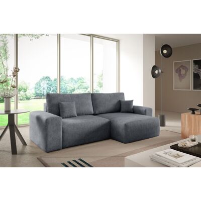 Fun Möbel Ecksofa Schlafsofa Sofa ARONA XS in Stoff Centaur Dunkelgrau Ottomane Rechts Fun Möbel Ecksofa Schlafsofa Sofa ARONA XS in Stoff Centaur Dunkelgrau Ottomane Rechts