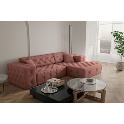 Fun Moebel - CHANTAL - Koralle - Opera Velvet - Sofa Fun Moebel - CHANTAL - Koralle - Opera Velvet - Sofa