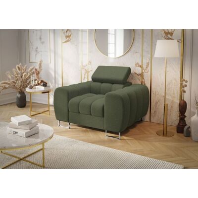 Fun Moebel Sessel Designersessel BASTIEN in Stoff Aragon Grün Fun Moebel Sessel Designersessel BASTIEN in Stoff Aragon Grün