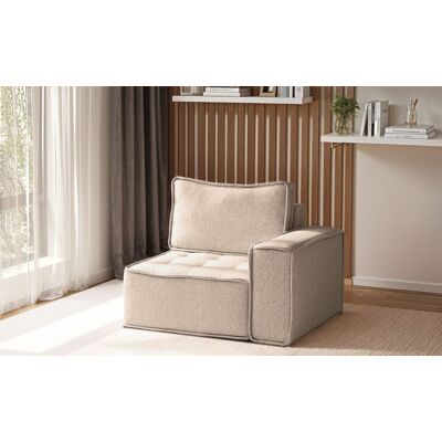 Fun Möbel Sessel SANDE 1-Sitzer Modul Stoff Alpine Toffee Seite Rechts Fun Möbel Sessel SANDE 1-Sitzer Modul Stoff Alpine Toffee Seite Rechts