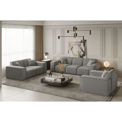 Fun Moebel - CELES - Silbergrau - Opera Velvet - Sofaset Fun Moebel - CELES - Silbergrau - Opera Velvet - Sofaset