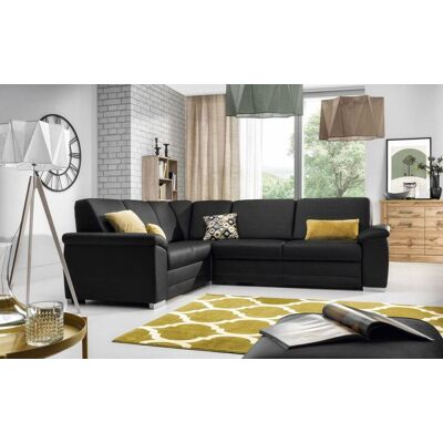 Fun Moebel Ecksofa Sofa VINZENT Kunstleder Schwarz Ottomane Links Fun Moebel Ecksofa Sofa VINZENT Kunstleder Schwarz Ottomane Links