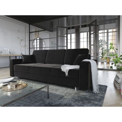 Fun Moebel Sofa 3-Sitzer CARDE mit Schlaffunktion Schwarz Fun Moebel Sofa 3-Sitzer CARDE mit Schlaffunktion Schwarz