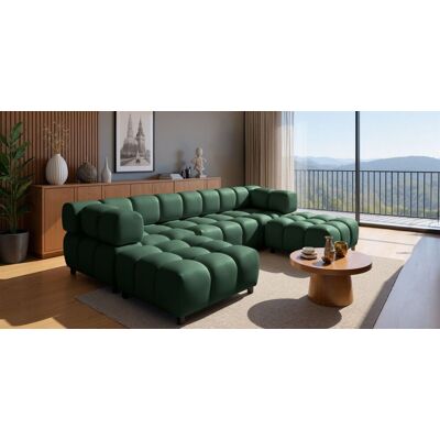 Fun Möbel Sofa Designersofa FLOW 3-Sitzer inkl. 2 x Polsterhocker Stoff Bluvel Flaschen... Fun Möbel Sofa Designersofa FLOW 3-Sitzer inkl. 2 x Polsterhocker Stoff Bluvel Flaschen...