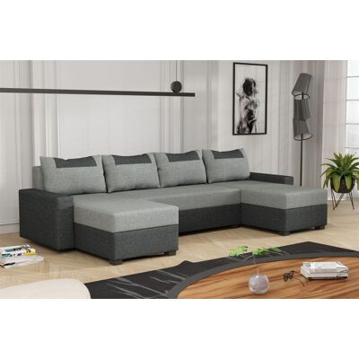 Fun Möbel Wohnlandschaft Schlafsofa Sofa HEDVIG Stoff Inari Dunkelgrau- Grau Fun Möbel Wohnlandschaft Schlafsofa Sofa HEDVIG Stoff Inari Dunkelgrau- Grau