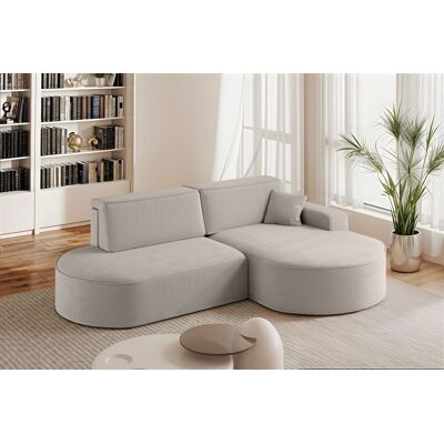 Fun Möbel Ecksofa Schlafsofa Sofa VENEDIG Stoff Salvador Hellgrau Ottomane Rechts Fun Möbel Ecksofa Schlafsofa Sofa VENEDIG Stoff Salvador Hellgrau Ottomane Rechts