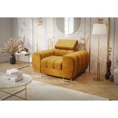 Fun Moebel Sessel Designersessel BASTIEN in Stoff Terra Honiggelb Fun Moebel Sessel Designersessel BASTIEN in Stoff Terra Honiggelb