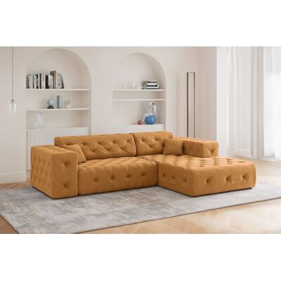Fun Moebel Ecksofa Designersofa CHANTAL in Stoff Moly Orange Ottomane Rechts Fun Moebel Ecksofa Designersofa CHANTAL in Stoff Moly Orange Ottomane Rechts