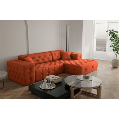 Fun Moebel - CHANTAL - Orange - Opera Velvet - Sofa Fun Moebel - CHANTAL - Orange - Opera Velvet - Sofa