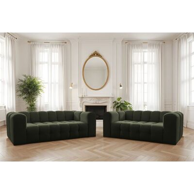 Fun Möbel Sofaset Designersofa SOLVIE 3-4 in Stoff Tiffani Grün Fun Möbel Sofaset Designersofa SOLVIE 3-4 in Stoff Tiffani Grün