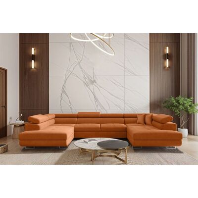 Fun Möbel Wohnlandschaft Schlafsofa Sofa CARMELO in Stoff Nova Orange Fun Möbel Wohnlandschaft Schlafsofa Sofa CARMELO in Stoff Nova Orange