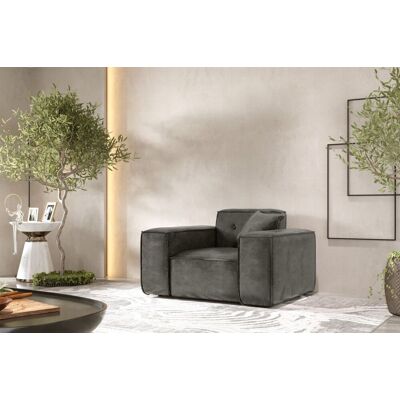 Fun Möbel Sessel Designersessel CESINA in Stoff Gobi (Vintage Look) Anthrazit Fun Möbel Sessel Designersessel CESINA in Stoff Gobi (Vintage Look) Anthrazit