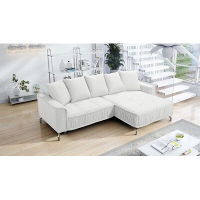 Fun Möbel Ecksofa Schlafsofa Sofa FLORENCE Stoff Bubble Creme Ottomane Rechts Fun Möbel Ecksofa Schlafsofa Sofa FLORENCE Stoff Bubble Creme Ottomane Rechts