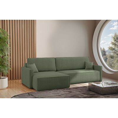 Fun Moebel Ecksofa Schlafsofa Sofa LOUIS Stoff Scala Grün Ottomane Links Fun Moebel Ecksofa Schlafsofa Sofa LOUIS Stoff Scala Grün Ottomane Links