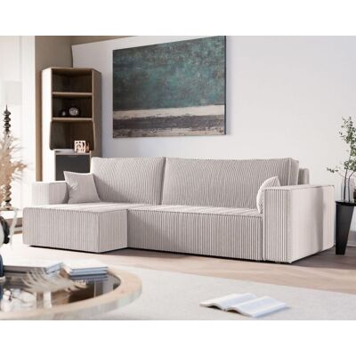 Fun Möbel Ecksofa Schlafsofa Sofa ADARA MAX in Stoff Poso Altweiß Ottomane Links Fun Möbel Ecksofa Schlafsofa Sofa ADARA MAX in Stoff Poso Altweiß Ottomane Links