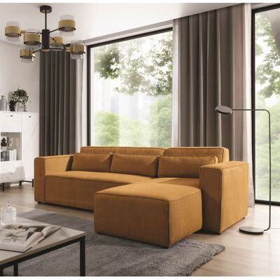 Fun Möbel Ecksofa Schlafsofa WALDO Stoff Poso Senfgelb Ottomane Rechts Fun Möbel Ecksofa Schlafsofa WALDO Stoff Poso Senfgelb Ottomane Rechts