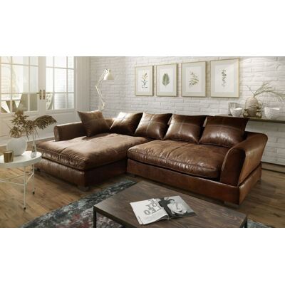 Fun Moebel - TIZIAN - L-Form - Wildlederoptik Braun - Sofa set Fun Moebel - TIZIAN - L-Form - Wildlederoptik Braun - Sofa set