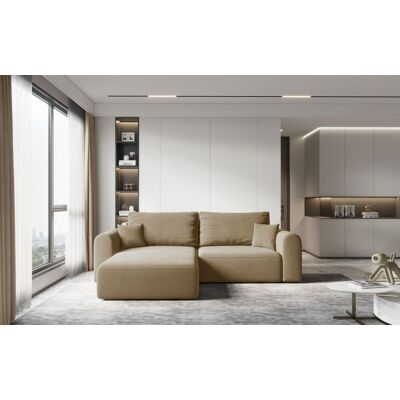 Fun Möbel Ecksofa Sofa FLAVIO mit Schlaffunktion Stoff Castel Sand Ottomane Links Fun Möbel Ecksofa Sofa FLAVIO mit Schlaffunktion Stoff Castel Sand Ottomane Links