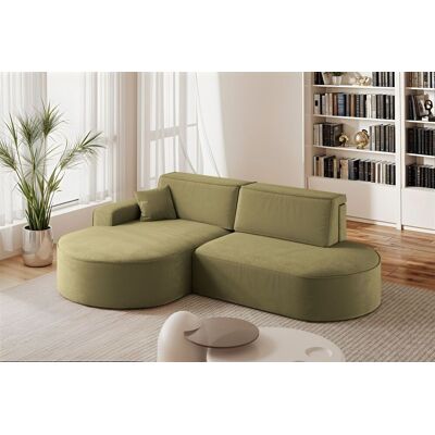 Fun Möbel Ecksofa Schlafsofa Sofa VENEDIG Stoff Salvador Olivgrün Ottomane Links Fun Möbel Ecksofa Schlafsofa Sofa VENEDIG Stoff Salvador Olivgrün Ottomane Links