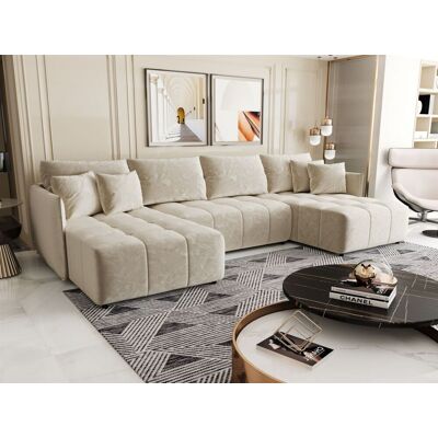 Fun Möbel Wohnlandschaft Schlafsofa Sofa TREVISO Stoff Monolith Creme Fun Möbel Wohnlandschaft Schlafsofa Sofa TREVISO Stoff Monolith Creme