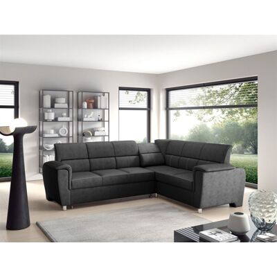 Fun Möbel Ecksofa Schlafsofa Sofa SALVADOR Stoff Texas Anthrazit Kurze Schenkel Rechts Fun Möbel Ecksofa Schlafsofa Sofa SALVADOR Stoff Texas Anthrazit Kurze Schenkel Rechts