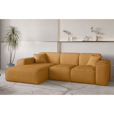 Fun Möbel Ecksofa Designersofa CELES PREMIUM in Stoff Scala Senfgelb Ottomane Links Fun Möbel Ecksofa Designersofa CELES PREMIUM in Stoff Scala Senfgelb Ottomane Links