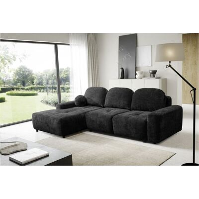 Fun Möbel Ecksofa Schlafsofa Sofa ARGOS in Stoff Vibe Schwarz Ottomane Links Fun Möbel Ecksofa Schlafsofa Sofa ARGOS in Stoff Vibe Schwarz Ottomane Links