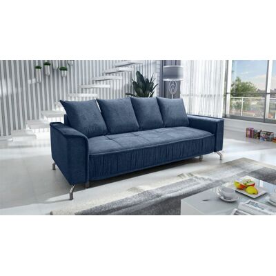 Fun Möbel Schlafsofa Sofa 3-Sitzer FLORENCE Stoff Bubble Dunkelblau Fun Möbel Schlafsofa Sofa 3-Sitzer FLORENCE Stoff Bubble Dunkelblau