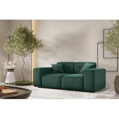 Fun Möbel Sofa Designersofa CESINA 2-Sitzer in Stoff Opera Velvet Grün Fun Möbel Sofa Designersofa CESINA 2-Sitzer in Stoff Opera Velvet Grün