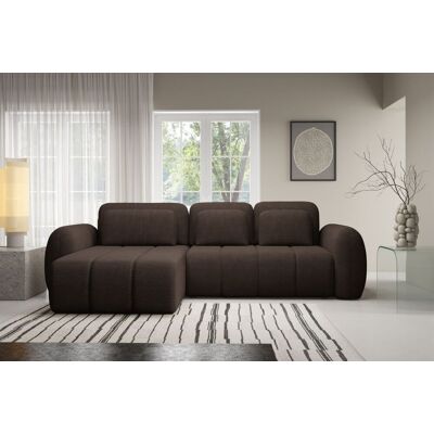 Fun Möbel Ecksofa Schlafsofa Sofa CARIA in Stoff Quelle Braun Ottomane Links Fun Möbel Ecksofa Schlafsofa Sofa CARIA in Stoff Quelle Braun Ottomane Links
