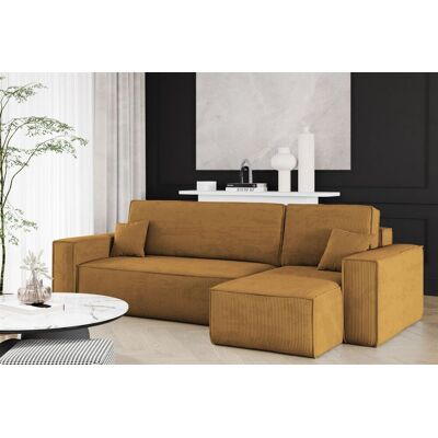 Fun Möbel Ecksofa Schlafsofa Sofa MARIS Stoff Poso Senf Ottomane Rechts Fun Möbel Ecksofa Schlafsofa Sofa MARIS Stoff Poso Senf Ottomane Rechts